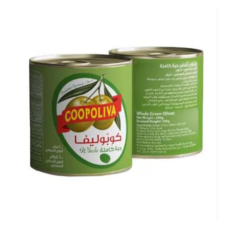 Coopoliva Green Whole.Olives100Gm