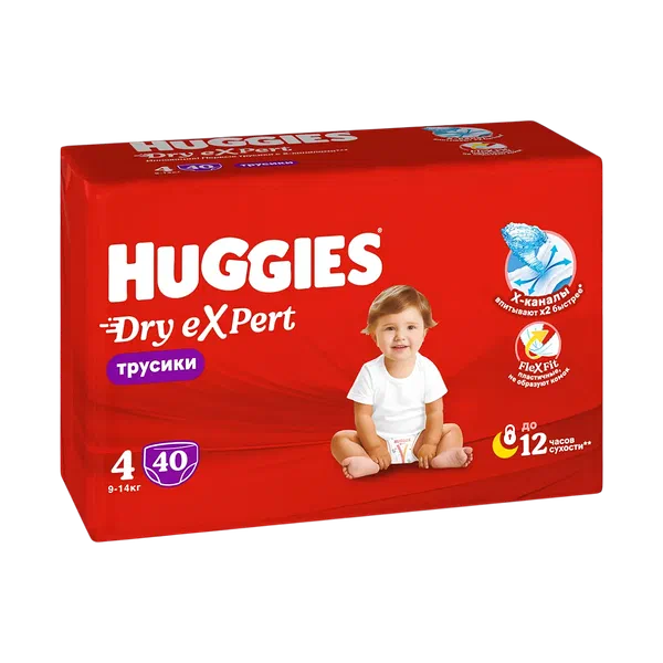 Трусики детск Huggies Dry Expert 4 40шт