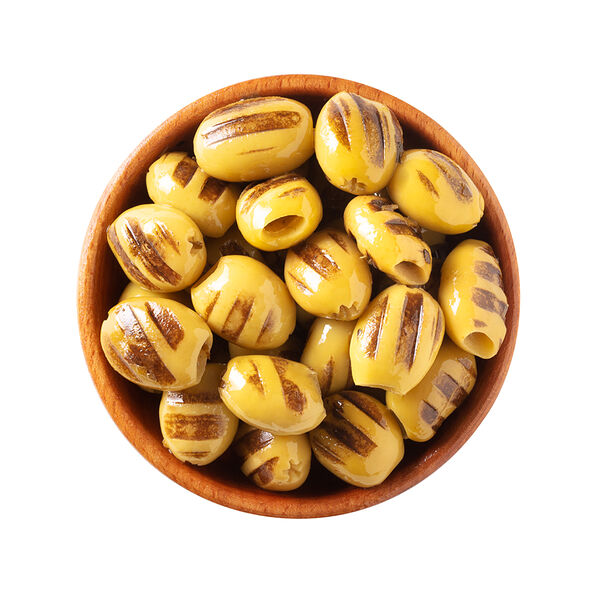 Grilled Pitted Green Olives In Oil