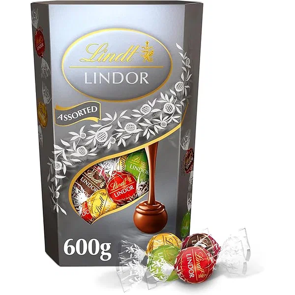 LINDT LINDOR ASRTD SILVER 600G - EXTRA LARGE LINDOR ASSORTED GIFT