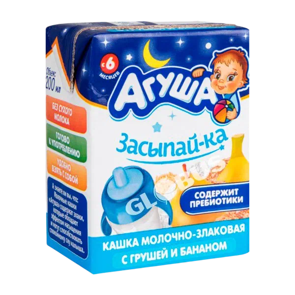 Каша дет. Агуша Засыпайка мол. злак./груша/бан. 2,7% с 6 мес. 200г ВБД