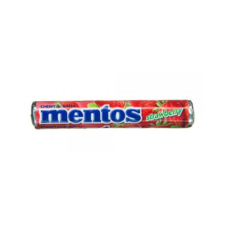 Mentos 11P Candy Roll Strawberry 29 Gm