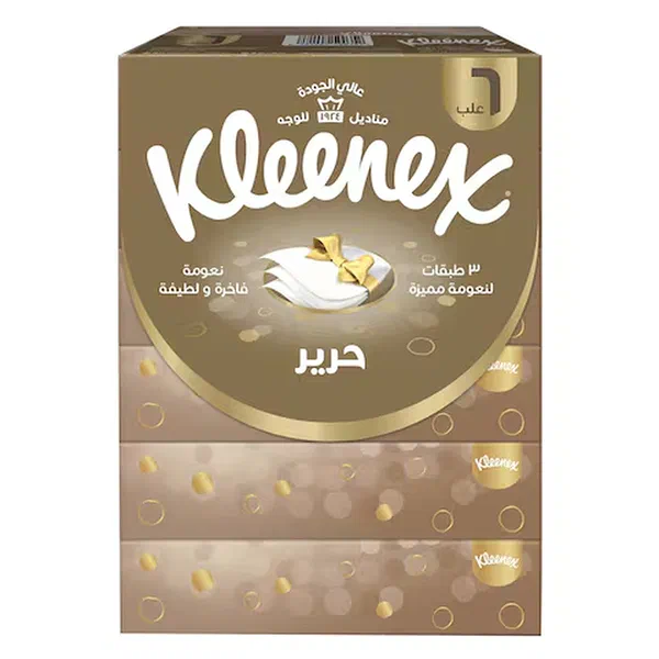 KLEENEX SILK 3-PLY EXTRA THICK FACIAL TISSUES COMFORT PACK 50S