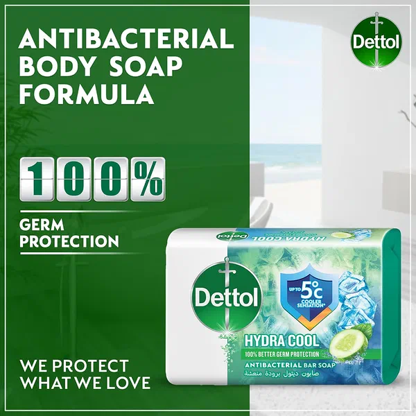 DETTOL HYDRA COOL HIGH-INTENSITY ANTIBACTERIAL BAR SOAP 165G