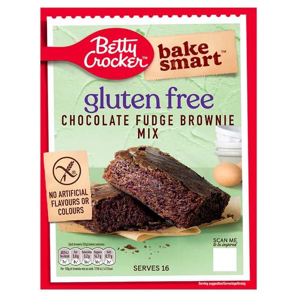 BETTY CROCKER GLUTEN-FREE CHOCOLATE BROWNIE MIX PREMIUM 415G