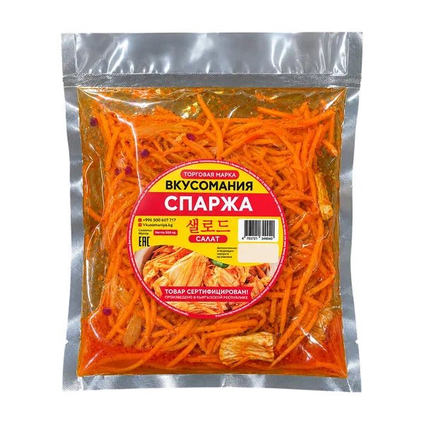 Салат Вкусомания морковный со спаржей 500г