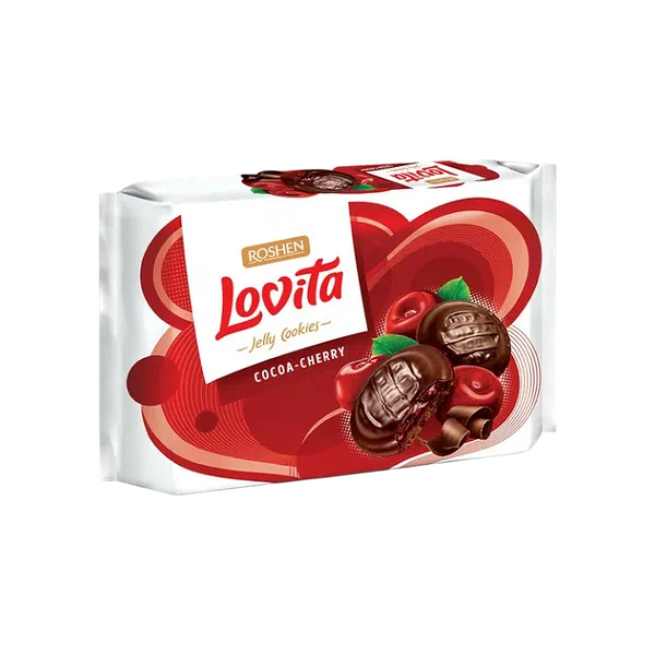 Печенье Roshen Lovita Jelly cookies сдобн вишня 420г