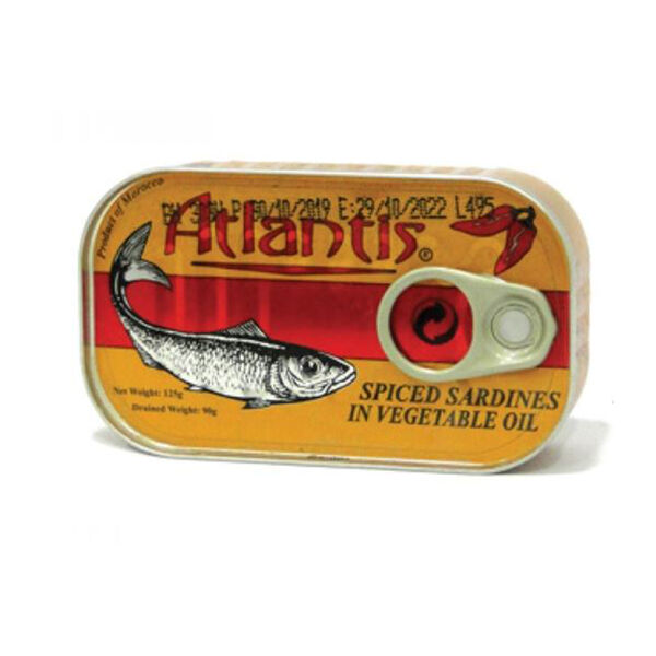 Atlantis Spiced Sardines In Veg Oil 125Gm