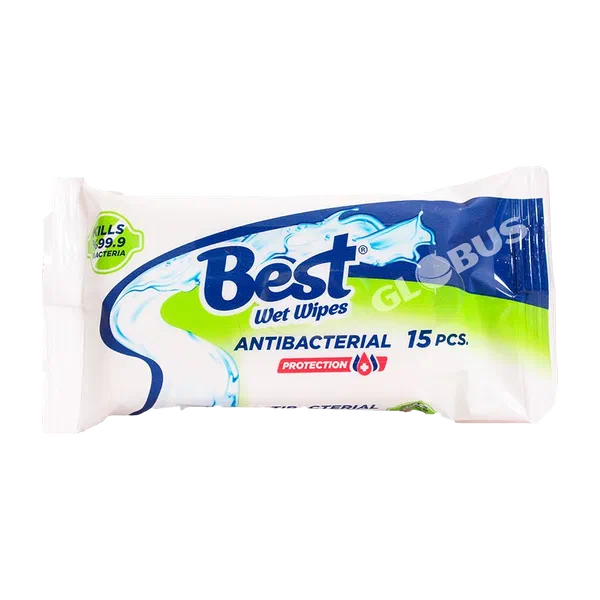 Салфетки влажн Best антибак 15шт