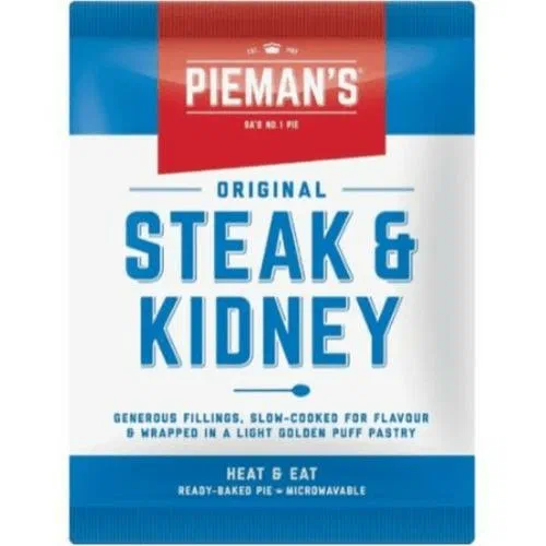 Piemans Steak & Kidney (Frozen)