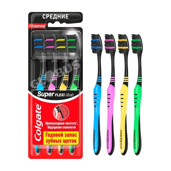 CP Super Flexi кара орто катуулугу тиш шеткасы 4шт