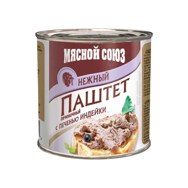 Мясной Союз нежный күрп боору паштети 240г ж/б