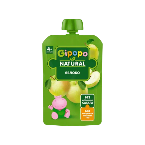 Пюре дет. Gipopo фрукт. яблоко 90г