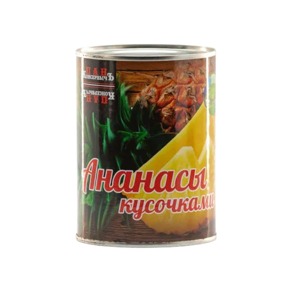 Пан Консервычъ кесилген ананастары конс. 580мл ж/б