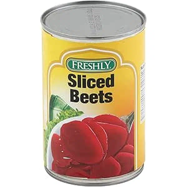FRESHLY PREMIUM SLICED RED BEETS IN BRINE 425G CAN