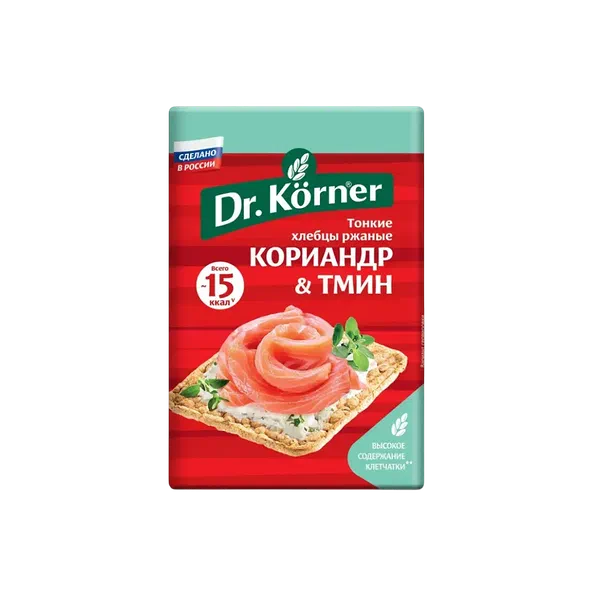 Хлебцы Dr.Korner Ржаные кориандр/тмин 100г