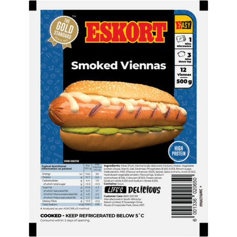 Eskort Viennas Smoked 500g