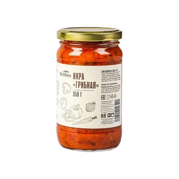 Икра из грибов Вкусвилл 350мл ст/б