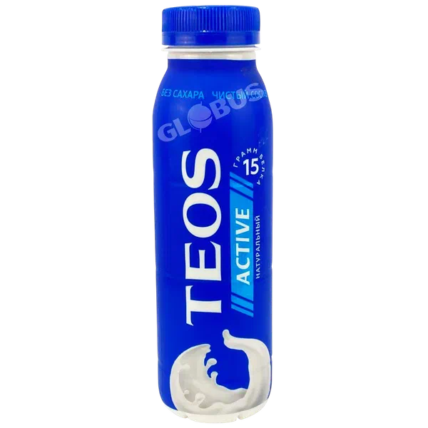 Йогурт питьевой Савушкин Teos натуральный 2% 260г п/б РЦ