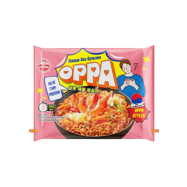 Вермишель б/п OPPA со вкусом морепродуктов 65г