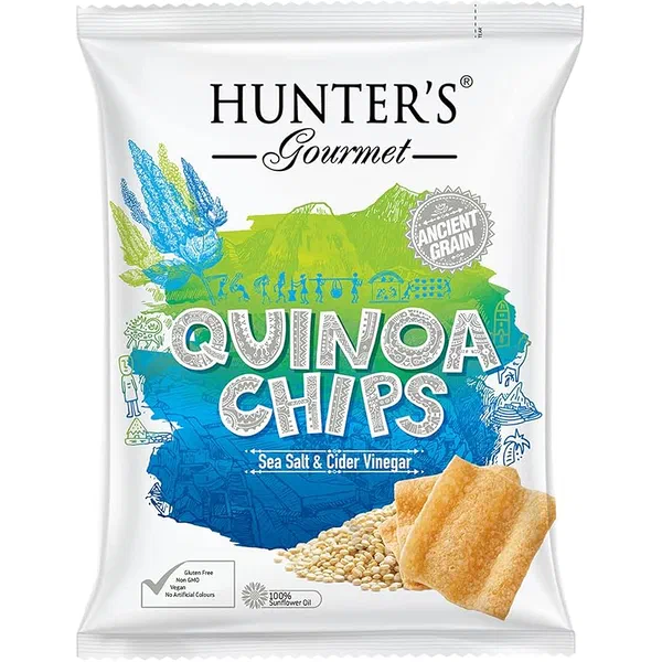 H-G QUINOA PERUVIAN SALT CHIP 75G - PERUVIAN SALT QUINOA CHIPS