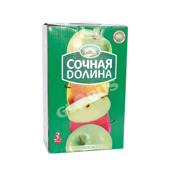 Сок Сочная долина яблочный 3л т/п GL