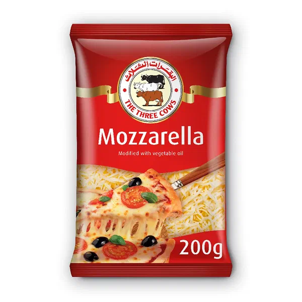 THREE COW'S PREMIUM MOZZARELLA YELLOW CHEESE BLOCK