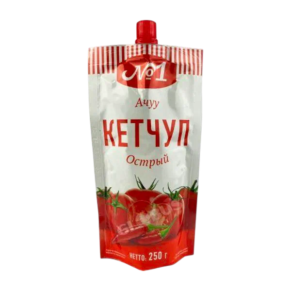 Кетчуп №1 острый 250 г д/п PL1
