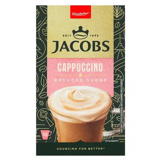 Jacobs Reduced Sugar Instant Cappuccino Stick 10s 11.1g