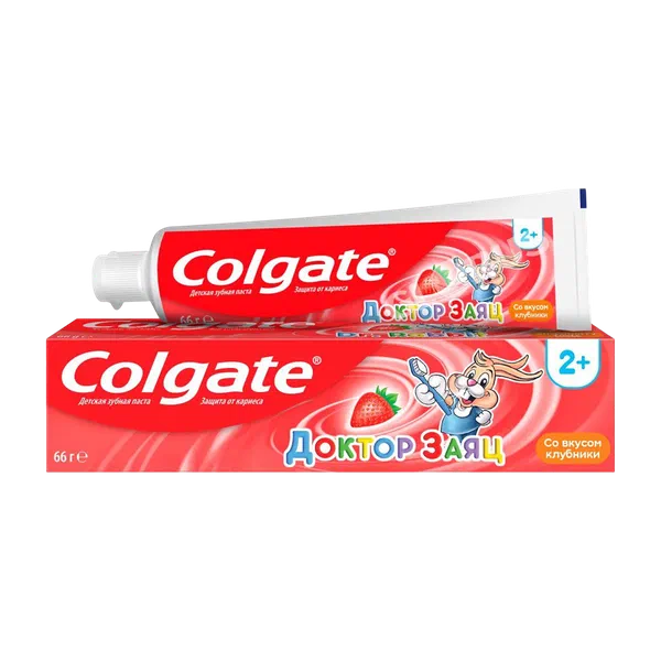 Паста зубн Colgate Доктор Заяц клубника 2+ 50мл
