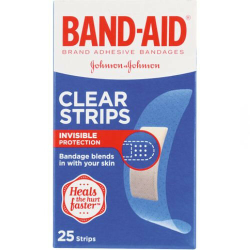 Band-Aid Clear Plaster Strips 25s