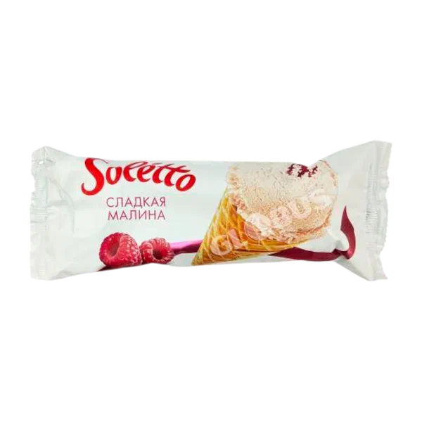 Мороженое SOLETTO малина панна-котта ваф.рожок в глазури 75г
