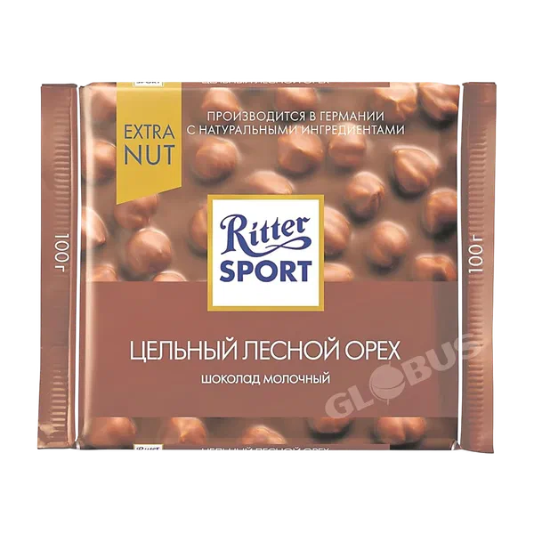 Шоколад Ritter Sport с цельн. орехом 100г