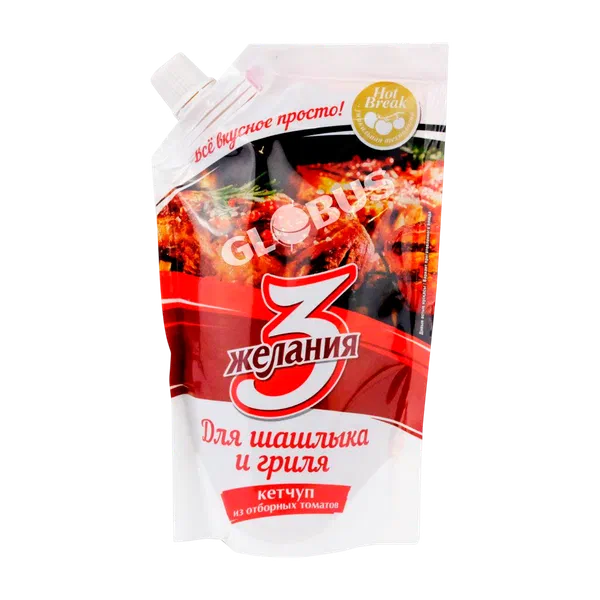 Кетчуп 3 Желания д/шашлыка/гриля 250г д/п