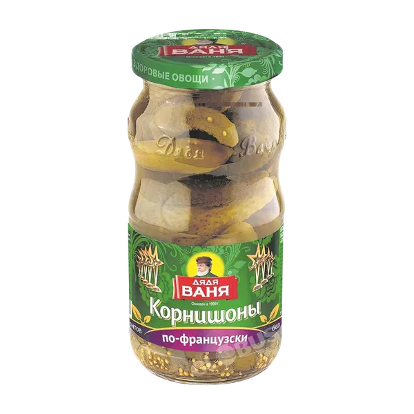Огурцы Дядя Ваня корнишоны по-французски 460мл ст/б