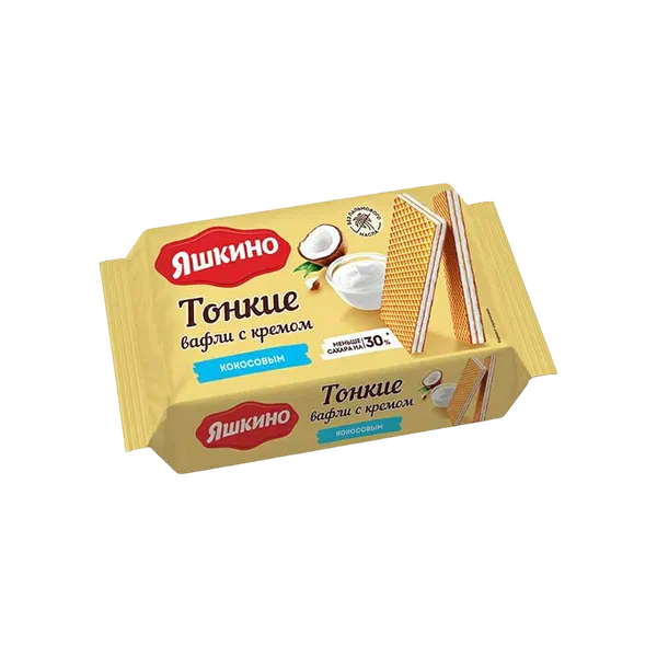 Вафли Яшкино кокос 144г