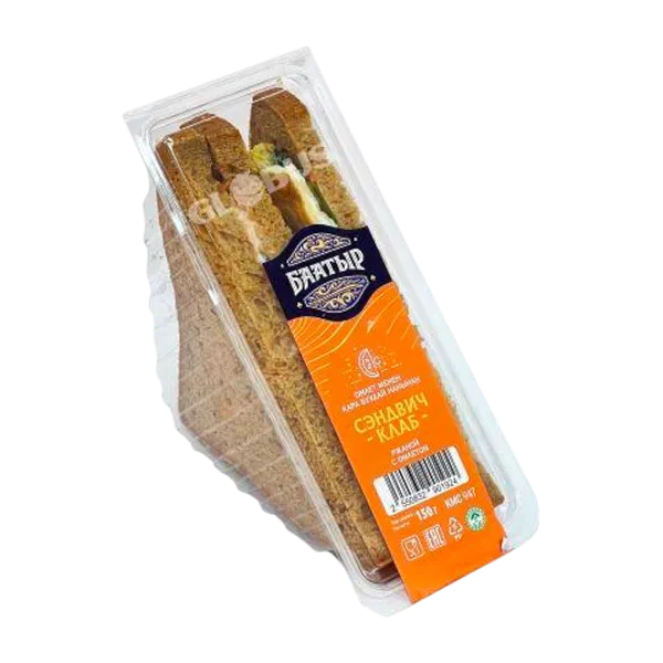 Сэндвич-Клаб Баатыр с омлетом и овощами 150г СП PL1