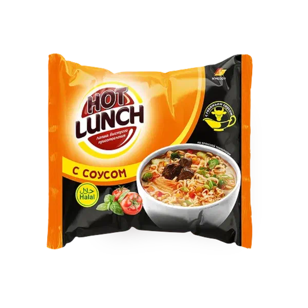 Вермишель б/п Hot Lunch гов. в соусе 75г