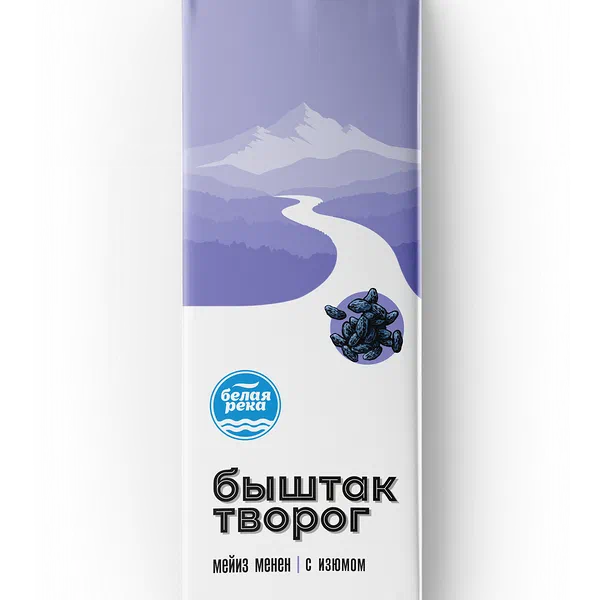 Творожок Белая река с изюмом 25% 450г ЗМЖ