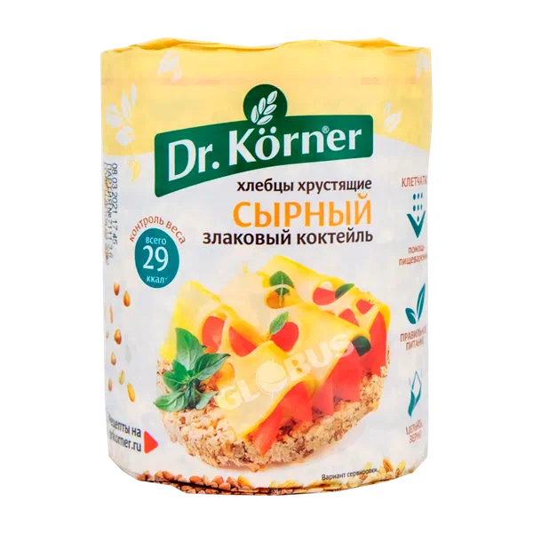 Хлебцы Dr.Korner Злаковый коктейль сырный 100г