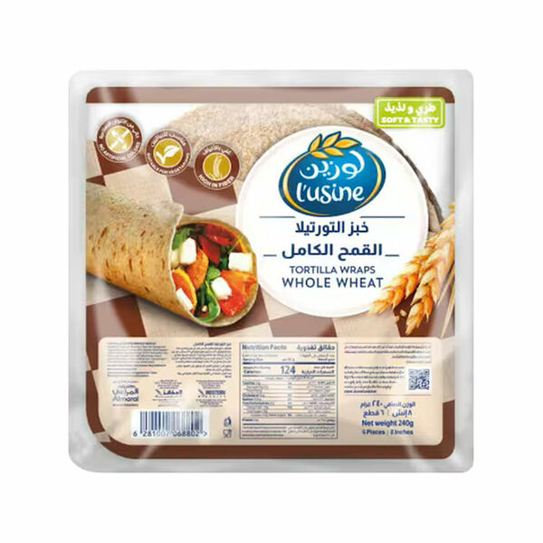 Lusine Tortilla Wrap Whole Wheat 8"