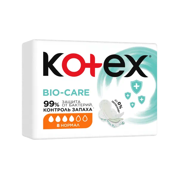 Kotex Bio Care Normal антибак слой көөктөрү 8шт