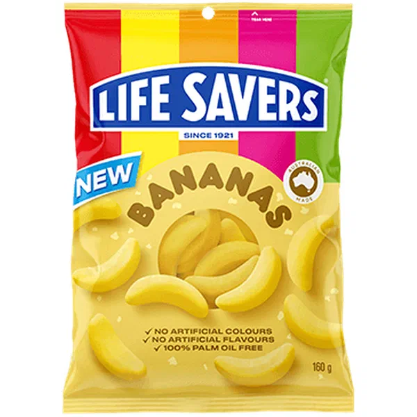 LIFE SAVERS FRUIT PASTILLES ASSORTED CHEWY CANDY 180G