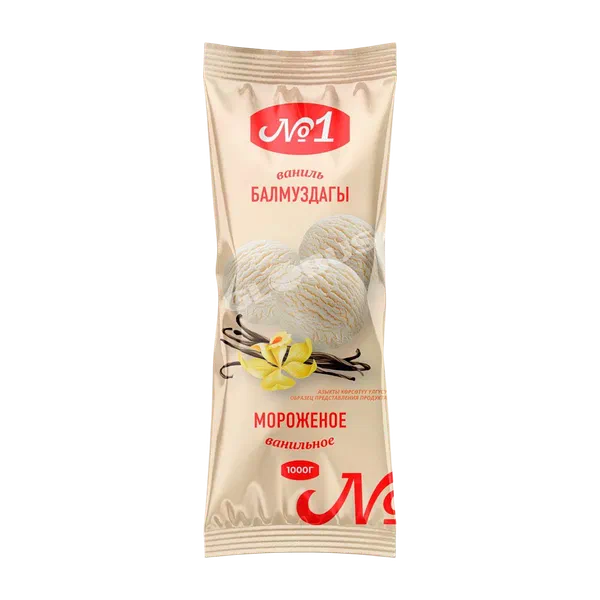 Мороженое №1 пломбир ванильный 1кг PL1 ЗМЖ