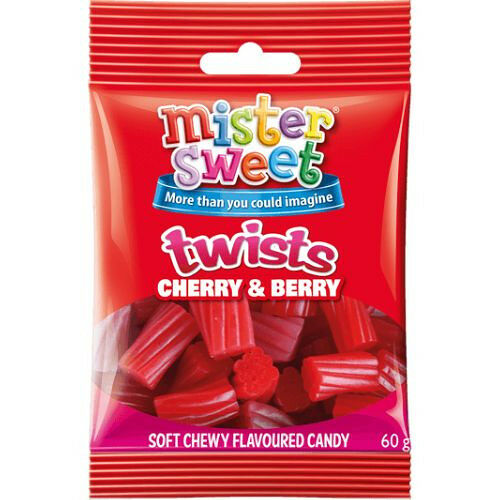 Mister Sweets Cherries and Berries Twists 60g