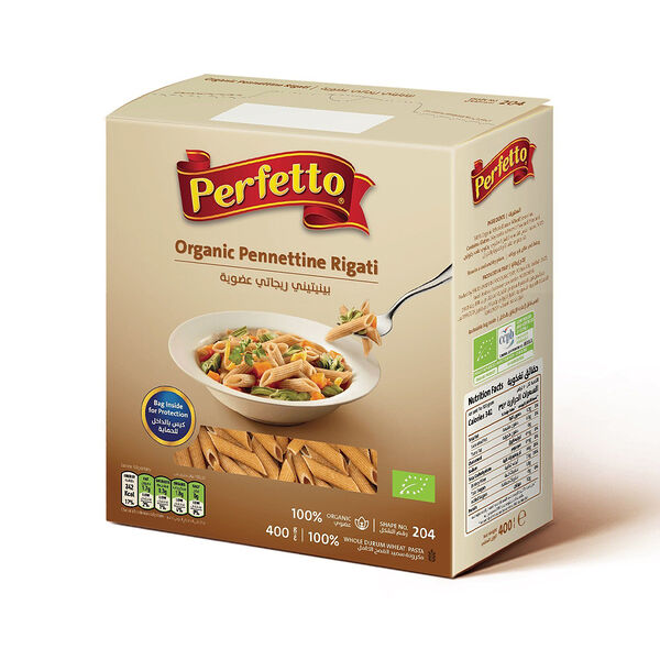 Perfetto Organic Wheat Pennettini Rigati Pasta400G