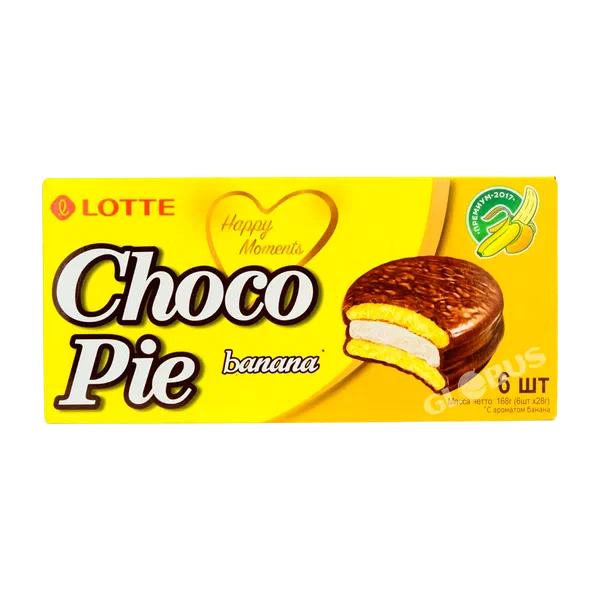 Печенье Lotte Choco pie Banana 6шт 168г