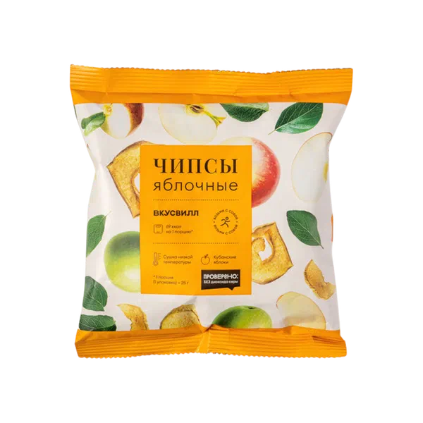Вкусвилл алма чипсы 25г п/п