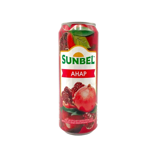 Напиток Sunbel гранат безалк газ 0,45л ж/б Казахстан 12