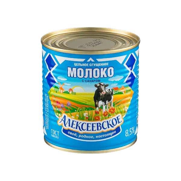 Молоко сгущ Алексеевское 8,5% 1/380 20шт БЗМЖ